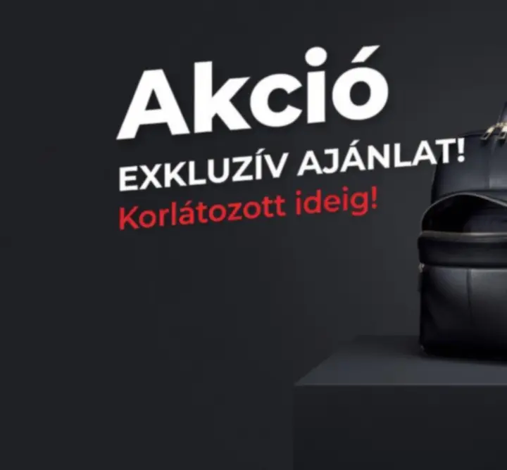 Akciós hátizsák promóciós banner természet ihlette háttérrel