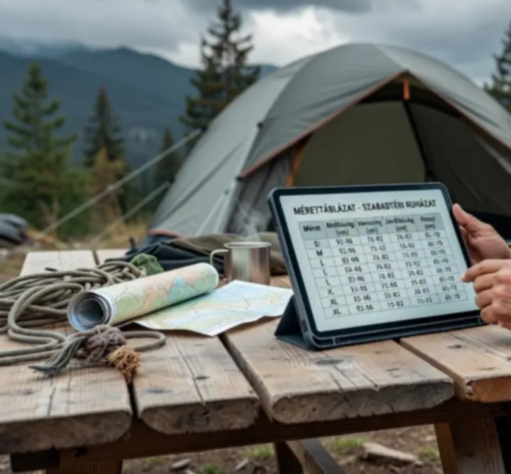 Részletes ruházati mérettáblázat